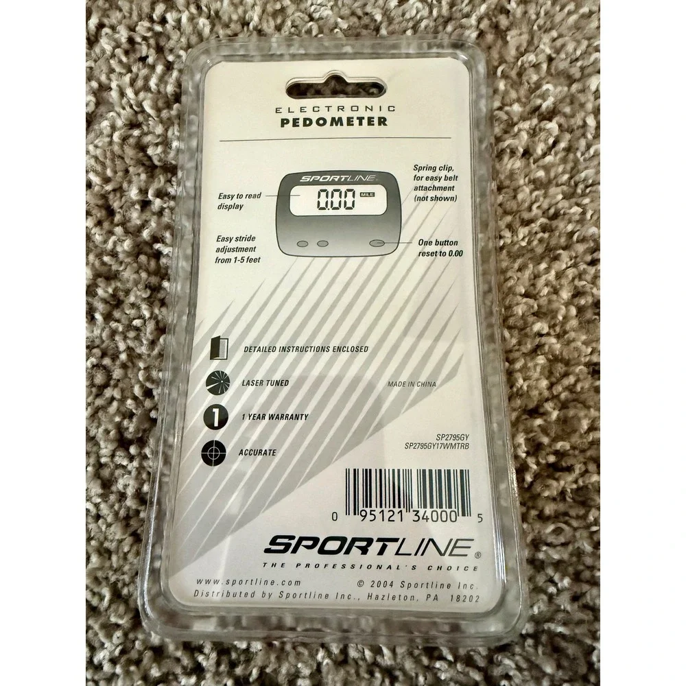 Sportline Electronic Pedometer NEW Step Distance Tracker SP2795